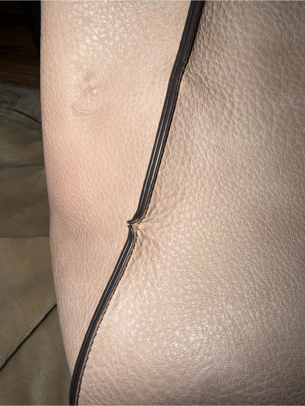 Calvin Klein beige Leather Tote with Silver-Tone Rings - Picture 5 of 6